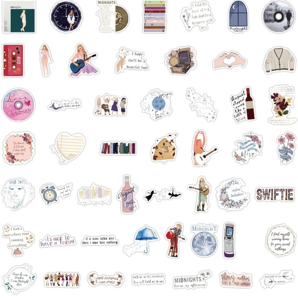 103 pcs Taylor Music Ablum Lyrics Stickers - Picture 2 of 2